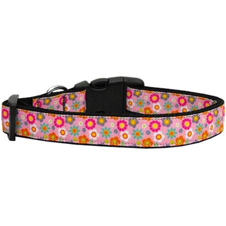 MIRAGE PET PRODUCTS Pink Spring Flowers Nylon Cat Collar 125-130 CT